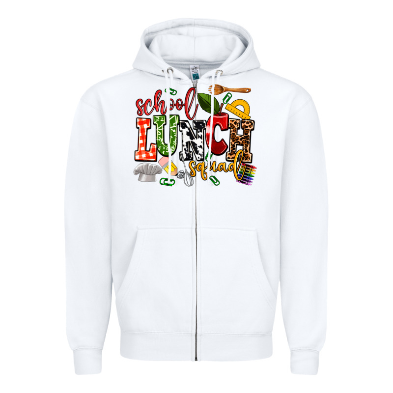 School Lunch Squad Zipper Hoodie by AdoDesignShop | Teevron
