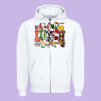 School Lunch Squad Zipper Hoodie Designed By Adodesignshop