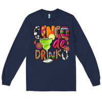 Navy cinco de drinko Long Sleeve Tee - CTS Tumbler Store