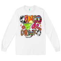 White cinco de drinko Long Sleeve Tee - CTS Tumbler Store