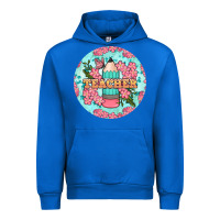 Cobalt teacher floral pencil round earring Urban Hoodie - BundleAndBundleShop
