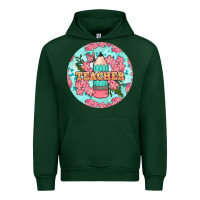 Forest Green teacher floral pencil round earring Urban Hoodie - BundleAndBundleShop