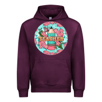 Mauve Wine teacher floral pencil round earring Urban Hoodie - BundleAndBundleShop
