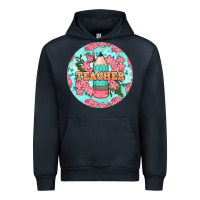 Navy teacher floral pencil round earring Urban Hoodie - BundleAndBundleShop