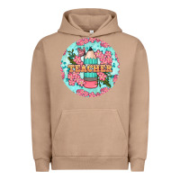 Pigment Burro teacher floral pencil round earring Urban Hoodie - BundleAndBundleShop