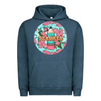 Pigment Midnight Navy teacher floral pencil round earring Urban Hoodie - BundleAndBundleShop