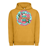 Pigment Peanut Butter teacher floral pencil round earring Urban Hoodie - BundleAndBundleShop
