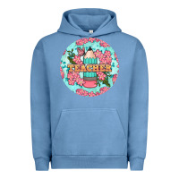 Pigment Pebble Blue teacher floral pencil round earring Urban Hoodie - BundleAndBundleShop