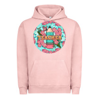 Pigment Salmon teacher floral pencil round earring Urban Hoodie - BundleAndBundleShop