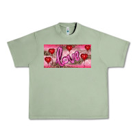 Oil Green Valentine's Day Love Balloon Heart Balloons Urban Heavy Tee - RanaPortraitStore