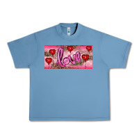 Pebble Blue Valentine's Day Love Balloon Heart Balloons Urban Heavy Tee - RanaPortraitStore
