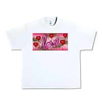 White Valentine's Day Love Balloon Heart Balloons Urban Heavy Tee - RanaPortraitStore