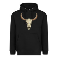 Black bull skull Heavyweight Hoodie - AdoDesignShop