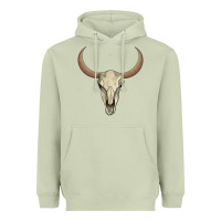 Matcha bull skull Heavyweight Hoodie - AdoDesignShop