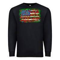 Black Christmas american flag Premium Sweatshirt - NancyCooperArtShop