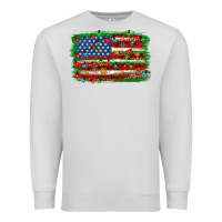 Dove Grey Christmas american flag Premium Sweatshirt - NancyCooperArtShop