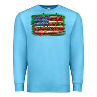 Ocean Blue Christmas american flag Premium Sweatshirt - NancyCooperArtShop