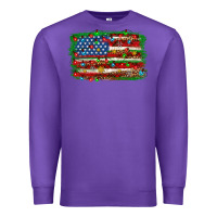 Purple Christmas american flag Premium Sweatshirt - NancyCooperArtShop