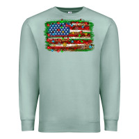 Seafoam Christmas american flag Premium Sweatshirt - NancyCooperArtShop