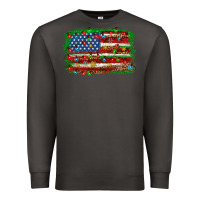 Smoke Christmas american flag Premium Sweatshirt - NancyCooperArtShop