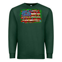 Sports Green Christmas american flag Premium Sweatshirt - NancyCooperArtShop