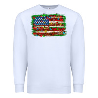 White Christmas american flag Premium Sweatshirt - NancyCooperArtShop