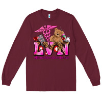 Burgundy valentines day lvn licensed vocational nurse Long Sleeve Tee - AdoDesignShop