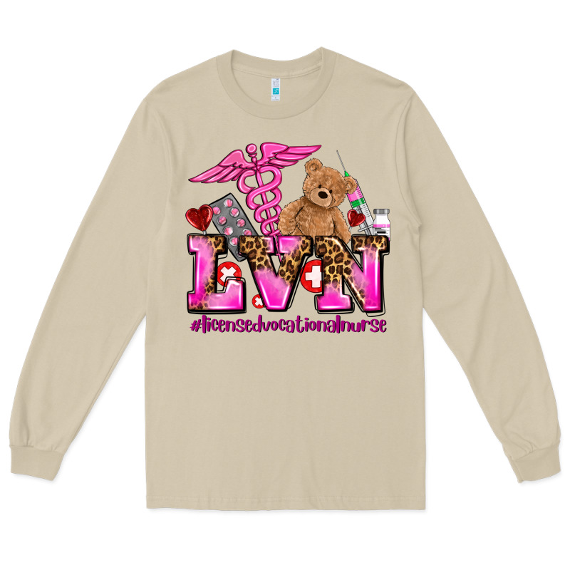 Valentines Day Lvn Licensed Vocational Nurse Long Sleeve Tee by AdoDesignShop | Teevron