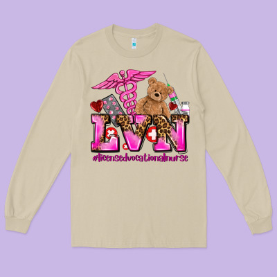 Valentines Day Lvn Licensed Vocational Nurse Long Sleeve Tee Designed By Adodesignshop
