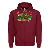 Burgundy santa fuel   cookies truck Zipper Hoodie - AdoDesignShop