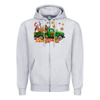 Heather Grey santa fuel   cookies truck Zipper Hoodie - AdoDesignShop