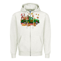 Oatmeal Heather santa fuel   cookies truck Zipper Hoodie - AdoDesignShop