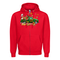 Red santa fuel   cookies truck Zipper Hoodie - AdoDesignShop
