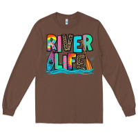 Chestnut river life kayaking Long Sleeve Tee - Zillion Design Studio