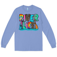 Colony Blue river life kayaking Long Sleeve Tee - Zillion Design Studio