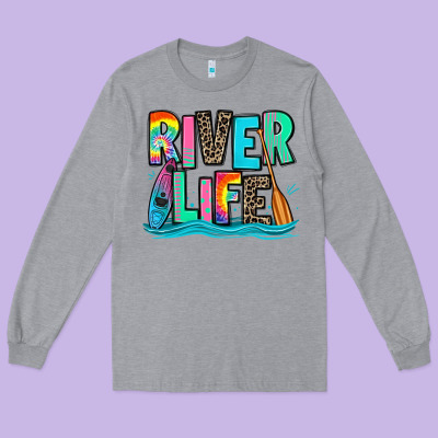 River Life Kayaking Long Sleeve Tee Designed By Zillion Design Studio
