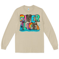 Mushroom river life kayaking Long Sleeve Tee - Zillion Design Studio