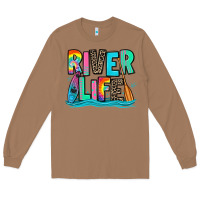 Toasted Coconut river life kayaking Long Sleeve Tee - Zillion Design Studio
