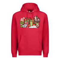 Cardinal cow and strawberry coffee cups Premium Hoodie - NancyCooperArtShop