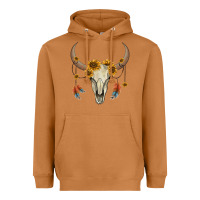 Meerkat bull skull sunflowers and feathers Heavyweight Hoodie - AdoDesignShop