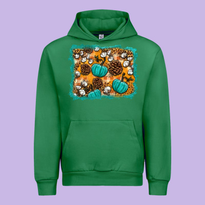 Fall Pumpkin Distressed Background Urban Hoodie Designed By Bundleandbundleshop