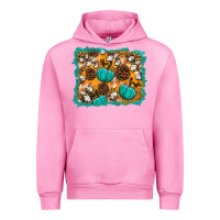 Fuchsia Pink fall pumpkin distressed background Urban Hoodie - BundleAndBundleShop