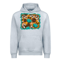 Heather Grey fall pumpkin distressed background Urban Hoodie - BundleAndBundleShop