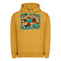 Pigment Peanut Butter fall pumpkin distressed background Urban Hoodie - BundleAndBundleShop