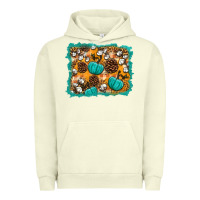 Pigment Pistachio fall pumpkin distressed background Urban Hoodie - BundleAndBundleShop