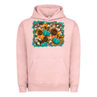 Pigment Salmon fall pumpkin distressed background Urban Hoodie - BundleAndBundleShop