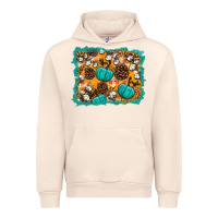 Sandshell fall pumpkin distressed background Urban Hoodie - BundleAndBundleShop