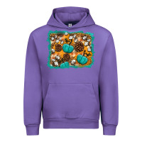 Tulip fall pumpkin distressed background Urban Hoodie - BundleAndBundleShop