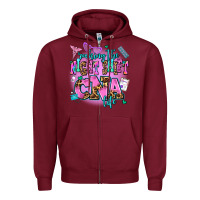 Burgundy rocking the night shift cna life Zipper Hoodie - AdoDesignShop