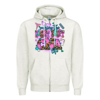 Oatmeal Heather rocking the night shift cna life Zipper Hoodie - AdoDesignShop